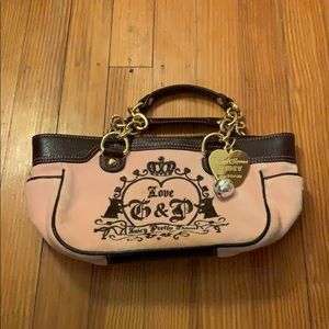 Baby pink Juicy Couture velour handbag